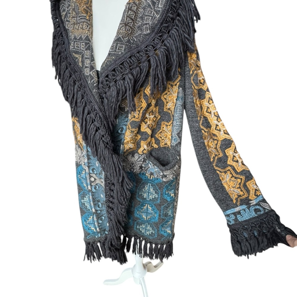 Johnny Was Tokely hooded Duster size L Pennylane style - Picture 6 of 8